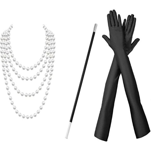 5PCS 1920s Accessories Flapper Great Gatsby Vintage Retro Costume Set NEW - Picture 4 of 16